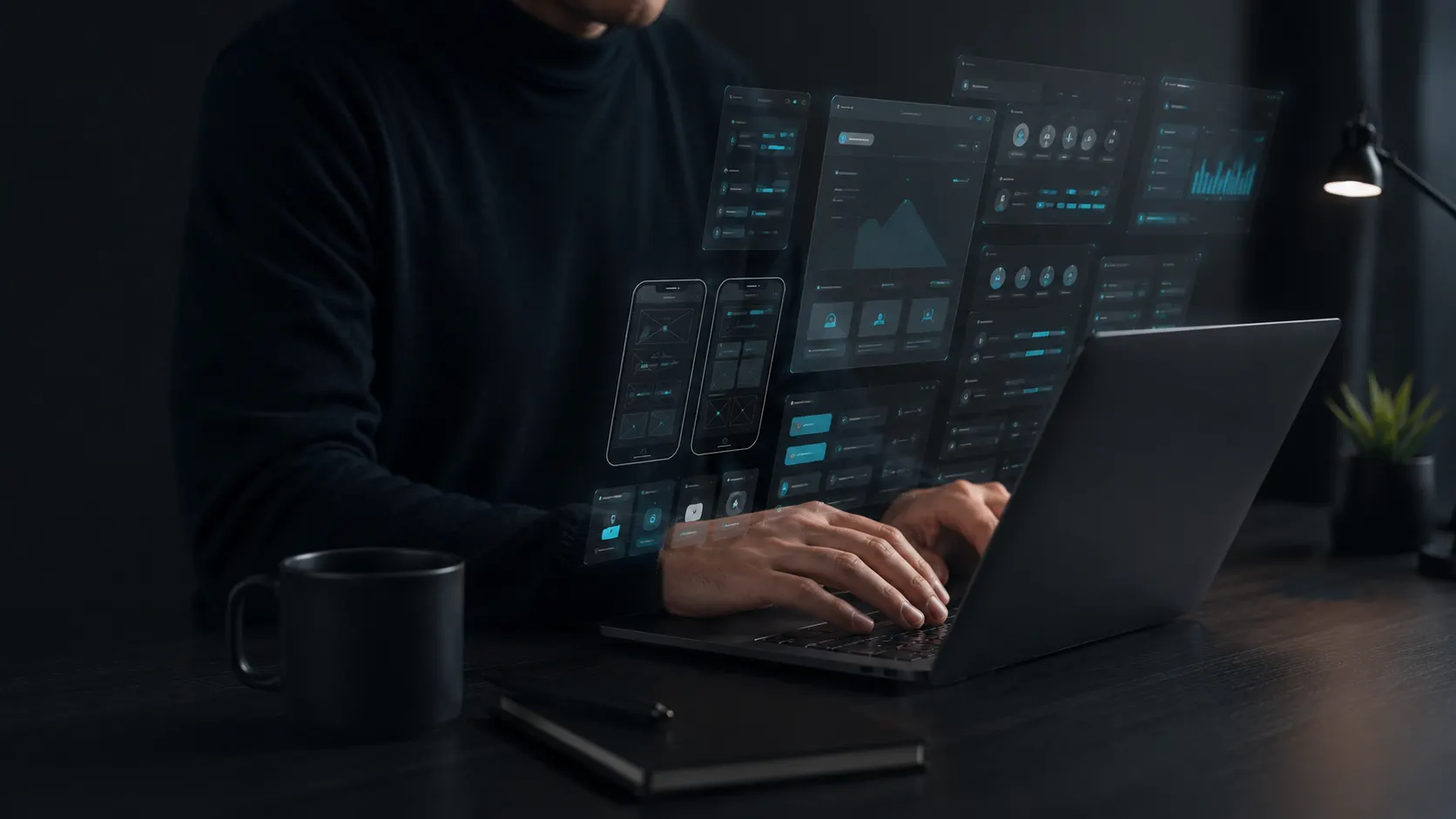 Modern creative technology workspace for designers and developers